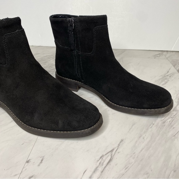 New! Franco Sarto Malina Black Suede Bootie 8M - Picture 10 of 15